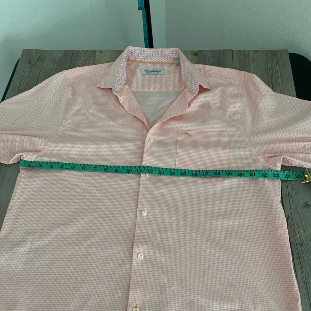 Tommy Bahama Mens Sarasota Stretch Button Shirt Ventura Coast Primrose Pink L - Picture 5 of 9